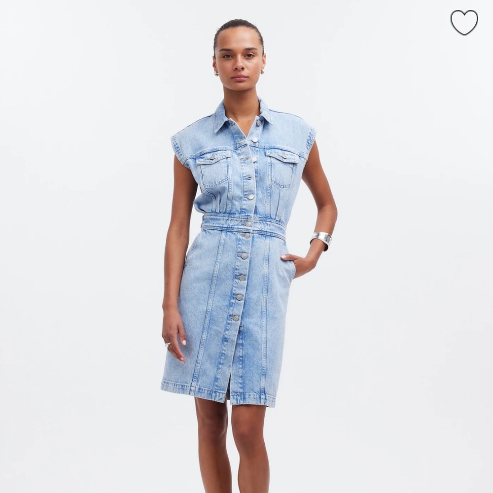 Madewell Denim Cap Sleeve Dress